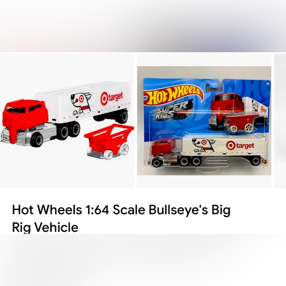 Target exclusive hot wheels bullseye big rig vehicle and Pez - Picture 1 of 3